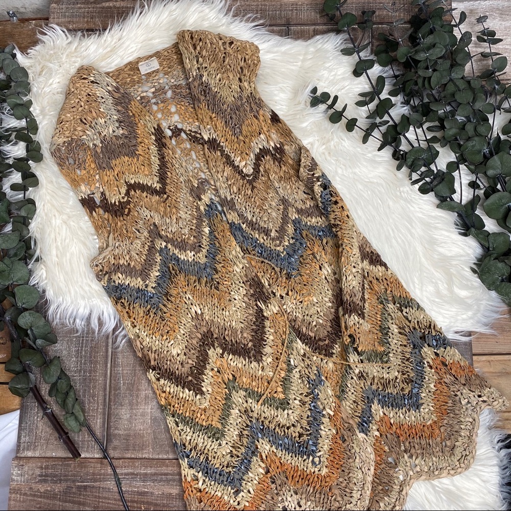 Bohemian handmade leather vest.